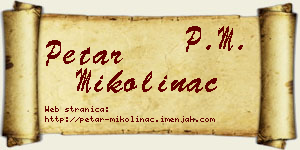 Petar Mikolinac vizit kartica